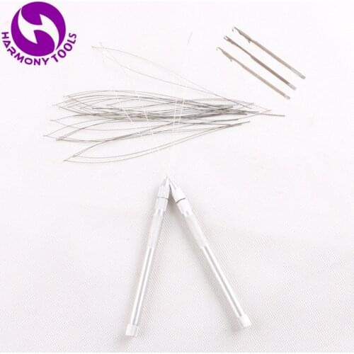 HARMONY 1 Set Multi-function Aluminum Hook Needle Loop Threader For Install Micro Rings Beads Links I tip Hair Extensions
