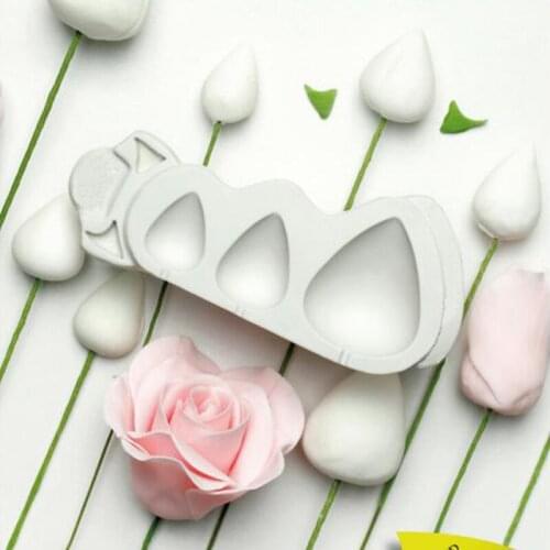 Flower Rose Cones and Thorns Texture Mould Silicone Mold Fondant Cake Decorating Tool Gumpaste Sugarcraft Rosebud Forms AX0812