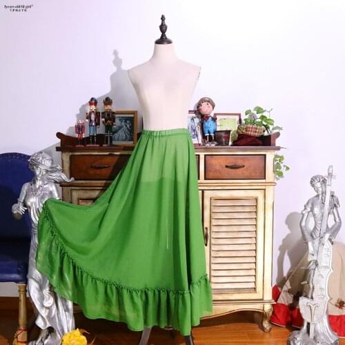 Belly Dance Gauze Lotus Leaf Lace Cover Skirt DMM11