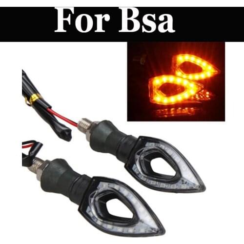 2pcs Flashing Motorbike Indicator Blinker Lights For Bsa A10 A65 A65s B25 B44 Fury 350 Royal Star 500 650 Victor 441 Thunderbolt