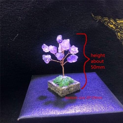Mini natural quartz crystal tree amethyst cluster home decor birthday gift