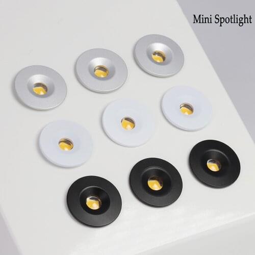 IP65 Mini LED Downlight 1W Recessed Small Ceiling Spotlight 12V White Black Silver Shell Kitchen Bedroom Dimmable Spot light