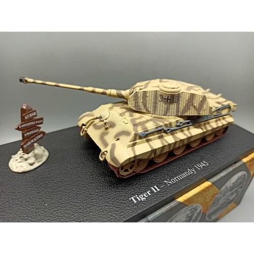 Diecast Alloy Models 1:72 Scale 1945 Normandy War German Tiger II Tiger King Heavy Tank HeavyArmor Model Metal Toy Souvenir