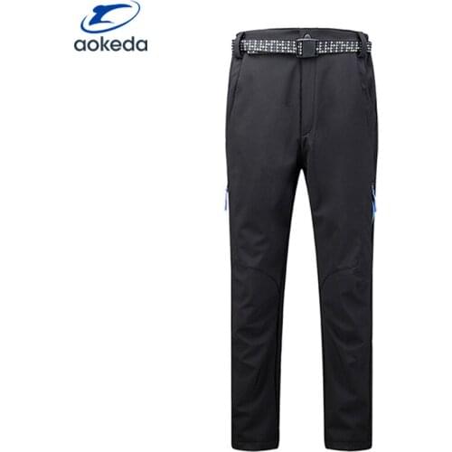 Mens Outdoor Sports Trousers Warm and Windproof Breathable Soft Shell Pants Winter Travel Ski Mountaineering Mens Trousers