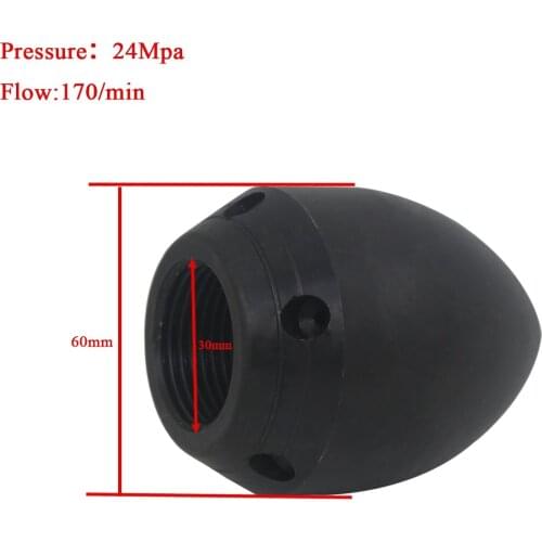 RB 1 female thread Nozzle Washing Machine Drain Cleaning Pipe Nozzle Carbon steel Aperture 2.5mm 24Mpa 170L / min