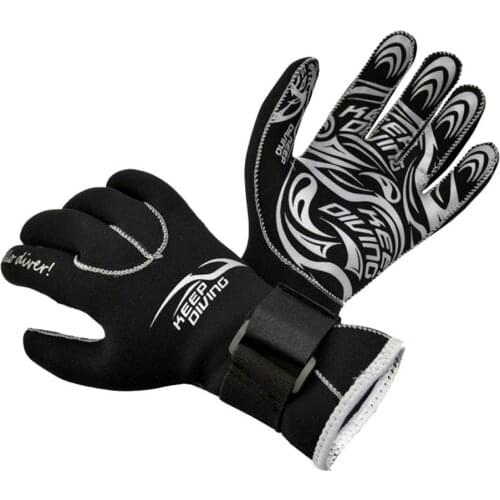 Mounchain DIVING Unisex 3MM Neoprene Diving Gloves Anti Scratch Keep Warm Hand Protector Gloves black