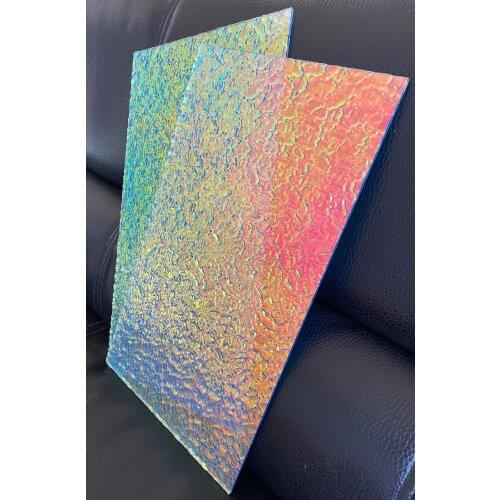 200*200*5mm Rock Surface Plexiglass Art Decorative Acrylic Sheet,Iridescent Colorful PMMA Board,Customize DIY Corrugated Plate