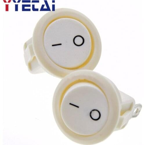Hole 20mm Boat Type / Round Small Switch Two Feet Two Files KCD1-105-2P Outside Diameter 23MM Rocker Switch Standard Plastic