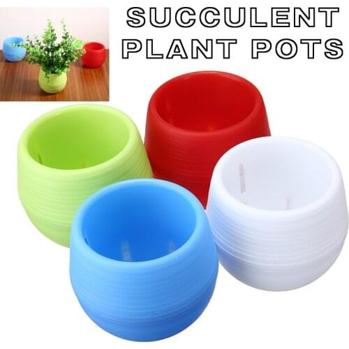 Multi-color Mini Round Succulent Pots Small Flower Plant Planter Office Home Garden Decor Plant Pots Garden Accessories
