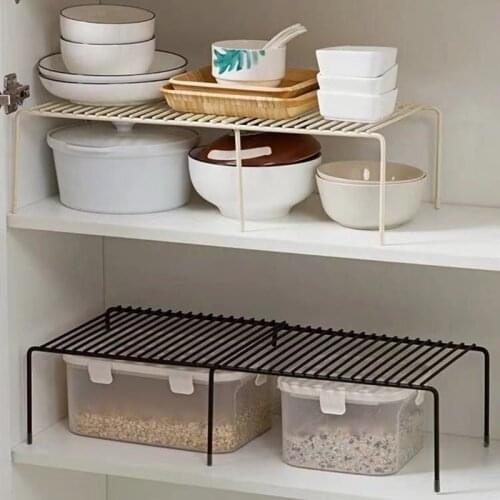 Adjustable Kitchen Storage Rack Kitchen Cupboard Storage Shelf Kitchen Organizer Wardrobe Shoe Organizers Saving Space