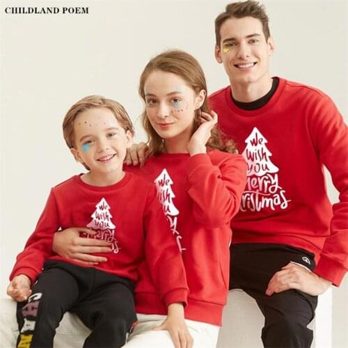 Christmas Family Matching Clothes X-mas Family Look Sweatshirts Mother And Daughter Father Son Outfits Mommy And Me Clothes