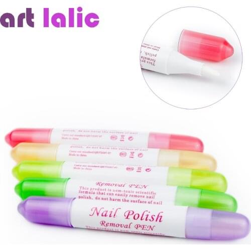 Nail Art Polish Corrector Removal Remover Pen + Replacement Tips Changeable Clean Mistakes Refillable Tools
