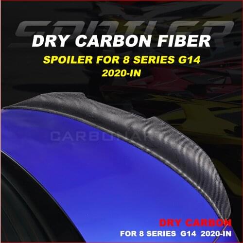 Dry Carbon Fiber M4 Rear Trunk Style Spoiler Boot Wing for BMW 8 Series G14 F91 2020-IN Great Fitment, High Gloss Finish, UV-Cut