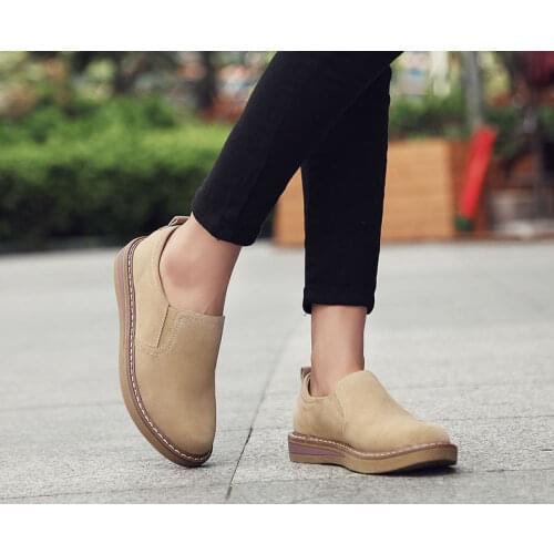 Autumn loafers flats shoes women slip-on sneakers genuine leather walking shoes female ballet flats oxfords women casual shoes