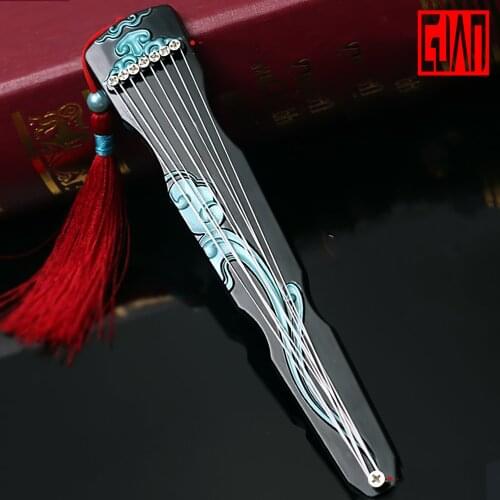 Magic road surrounding blue forget machine weapon forget machine piano alloy weapon Guqin toy antique decoration