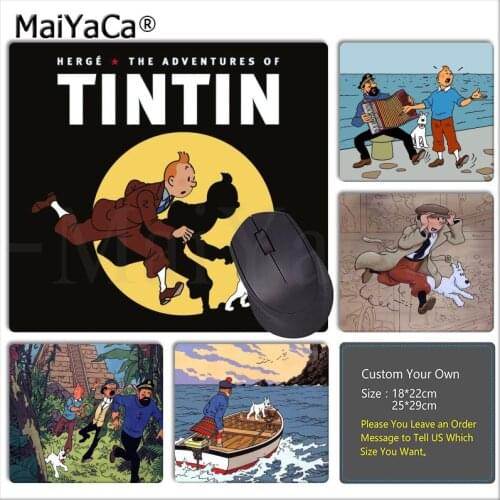 MaiYaCa High Quality The Adventures of Tintin mouse pad gamer play mats Smooth Writing Pad Desktops Mate gaming mouse pad