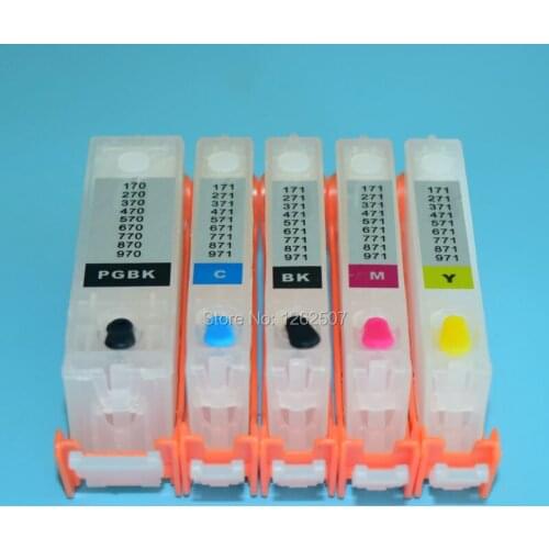 Latin America version Refill ink cartridge with arc chip for canon PGI-170 CLI-171 ink cartridge for canon PIXMA MG6180 MG5710