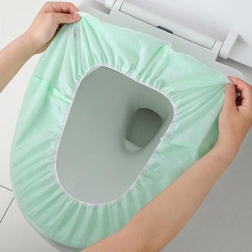 10Pcs Disposable Thickened Toilet Seat Cover Closestool Mat Camping Travel Hygienic Toilet Mats Pad Case Bathroom Accessorie