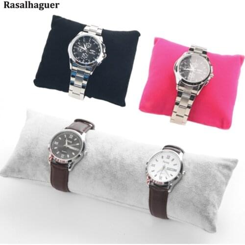 20pcs/lot Small Linen Velvet Bracelet Waist Watch Pillow Shape Holder Jewelry Display Four Color Options Factory Wholesale Price