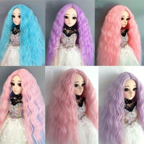 1/3 1/4 1/6 1/8 Bjd SD Wig Wavy Hair High Temperature Wire BJD Wig For BJD Doll Many Colors