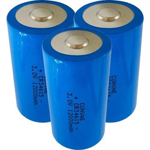 3PCS 34615 CR34615 3.0V Lithium battery D Size Li-MnO2 Non-rechargeable Batteries 12000mah for intelligent water meter