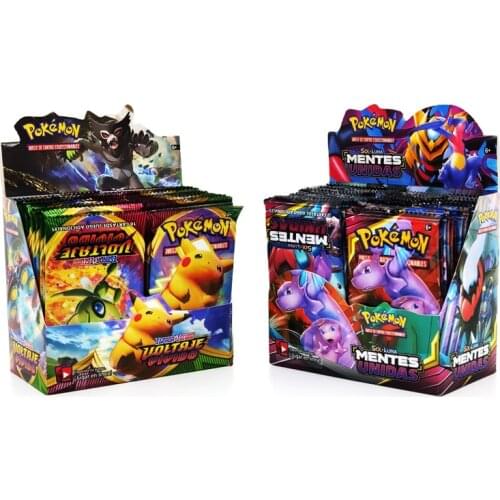 360pçs/set Spanish New Pokemon Card Energy Holographic Card Game Laser card Pikachu Card Childrens Toy Trading Card