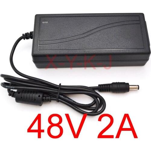 50PCS 48V 2A High quality IC solutions AC 100V-240V DC 48V 2A Switch power supply, 96W LED adapter, DC plug 5.5mm*2.1-2.5mm