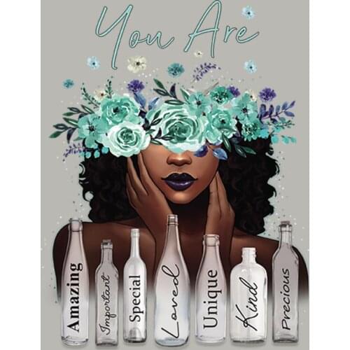 Abstract Woman Appliques On Clothes Heat Transfer Diy Fashion Tops Appliqued Vinyl Thermal Patch Over Powder Stickers