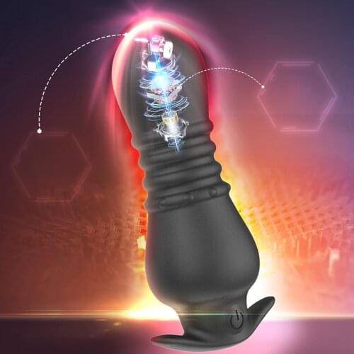 Remote Control Anal Vibrator Prostate Massager Butt Plug USB Charging 3 Size 12 Frequence Silicone Anus Sex Toy for Men