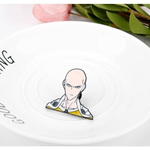 Anime One Punch Man Brooch and Enamel Pin Women Men Children Backpack Bag Collar Shirt Lapel Pin Badge Jewelry