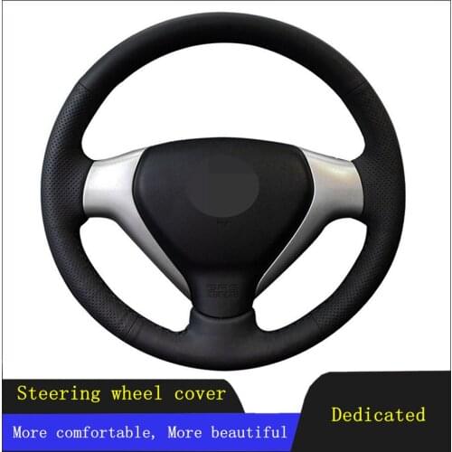 Car Products Car Accessories Steering Wheel Cover Black Artificial Leather For Honda City 2007-2008 Fit 2007-2008 Jazz 2007-2008