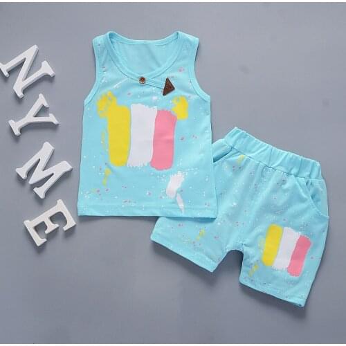 Children Tops And Shorts Sleeveless Vest Kids suits Baby girls Boys Summer Clothes Set 2pcs Cute Baby Boy Clothing Sets