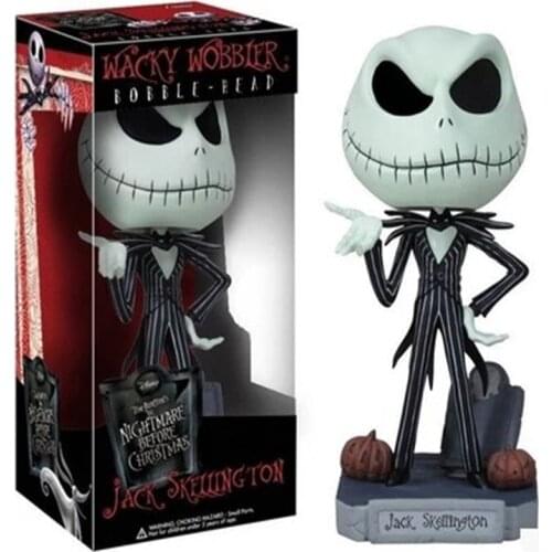 The Nightmare Before Christmas Jack Jack Skellington / Freddy Krueger Bobble Head Doll PVC Action Figure Collection Toy