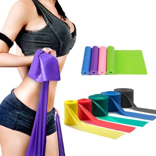 Yoga Stretch Band Ribbon Elastic Fitness Pilates Tapes Men Women Exercise Training Resistance Tension Straps Gynastics Band