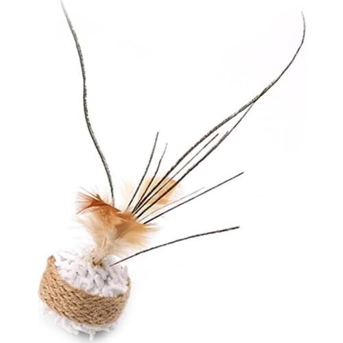 Cat Toys Hemp Rope Kitten Interactive Funny Cat Fishing Rod Mouse Cat Toy Chase Ball Toy Kittens Toy Pet Supplies Cat Accessory