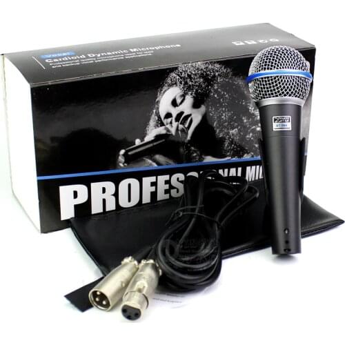 BT58A Professional Cardioid Handheld Mic Vocal Dynamic Microphone For BETA58A DJ Mixer Karaoke Microphones With XLR Audio Cable