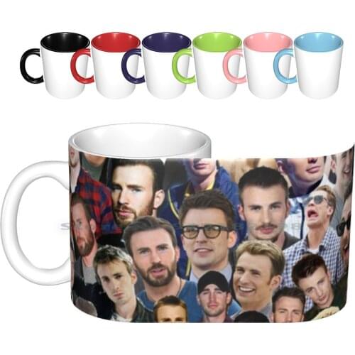 Chris Collage Ceramic Mugs Coffee Cups Milk Tea Mug Chris Chris Steve Rogers The First Avenger The Civil War Creative Trending