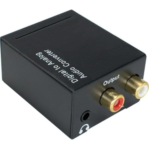 3.5MM Jack Optical Fiber Coaxial Signal to Analog DAC SPDIF Stereo Digital to Analog Audio Converter 2*RCA Amplifier Decoder