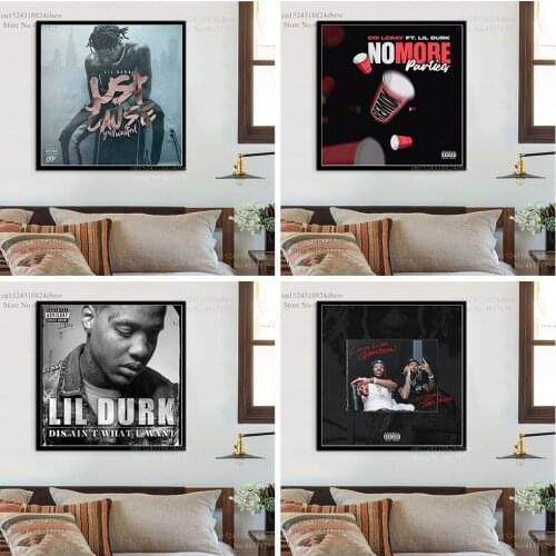 Lil Durk Poster Rapper Singer Music Album Just Cause Y'all Waited Decline Canvas Painting Wall Art Posters and Prints Home Decor