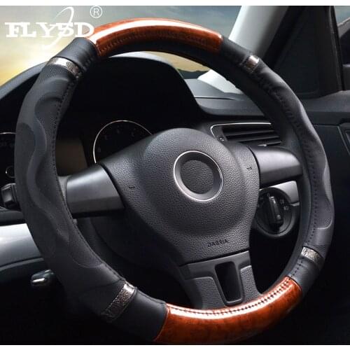 Fashion Car Steering Wheel Covers Anti-Slip 38cm Auto Steering-wheel Cover Car-styling Universal Steering Wheel Protective Cover