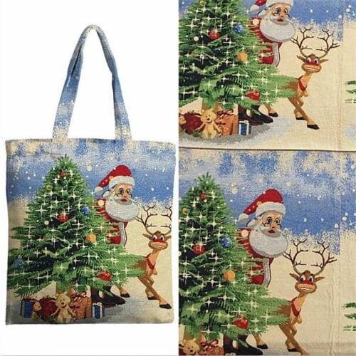 NF26 100*150cm Christmas Cotton Linen Bag Fabric Cushion Cover Fabric For Needlework Textile Sewing Fabric Home Textile Cloth