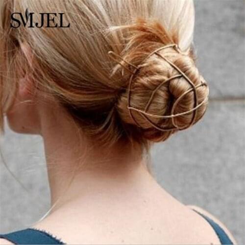 New Arrival Fashion Women Punk Gothic Fake Metal Hair Cuff Ponytail Clip Tie Holder Hair Band Elastic Wrap Hair Accessories Gift
