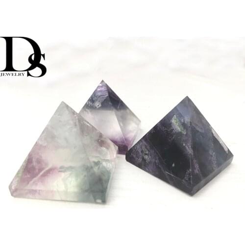 3cm Natural Fluorite Pyramid Rainbow Fluorspar Awl Point Egypt Crystal Chlorophane Fashion Energy Healing Ornament Decoration
