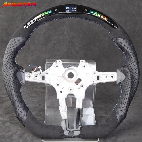 Steering Wheel Fit For BMW M3 M5 Series X1 X2 X3 X4 X5 X6 Perforated Leather LED Car Steering Wheel