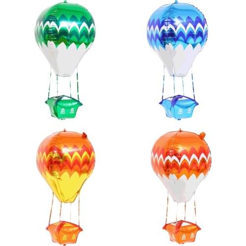 10 Pcs 22 inch 4D hot air balloon shape aluminum foil hydrogen balloon mall opening birthday wedding party decoration balloon