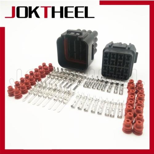1/5/10/20 sets kit black waterproof electric wire auto cable sumitomo 16 pin way male female connector plug 6188-0353 6085-0510
