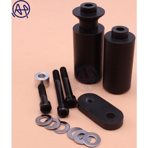 1pair Motorcycle Parts No Cut Black Delrin Frame Slider Crash Frame Protector for Yamaha YZF R6 2006-2007