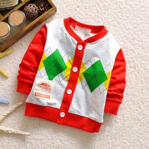 1piece /lot) 100% cotton 2020 cute boy lattice jacket (0-2year old )