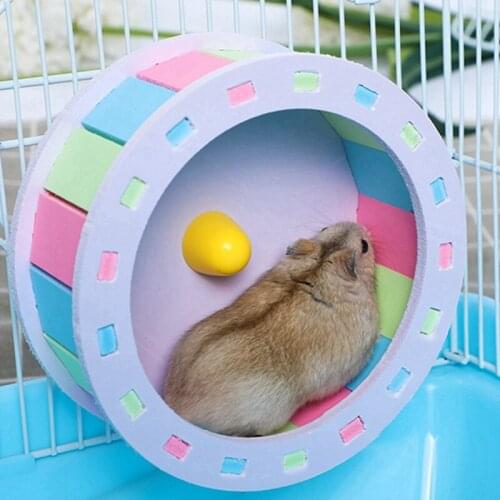 1pcs Pet Sports Fitness Hamster Wheel Hamster Jogging Wheel Color Funny Running Plastic Toy Hamster Supplies