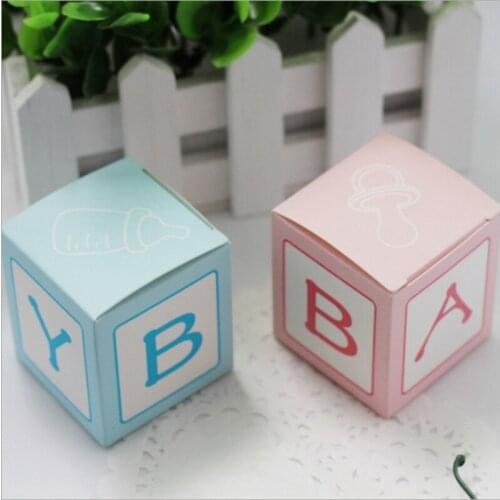 10PCS New Baby on the Block Paper Candy Boxes Baby Gift Boxes Favors